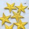 5 Pieces Jumbo Gold Star Embroidery Patches with Metallic Thread Iron On 2.5" Large Craft